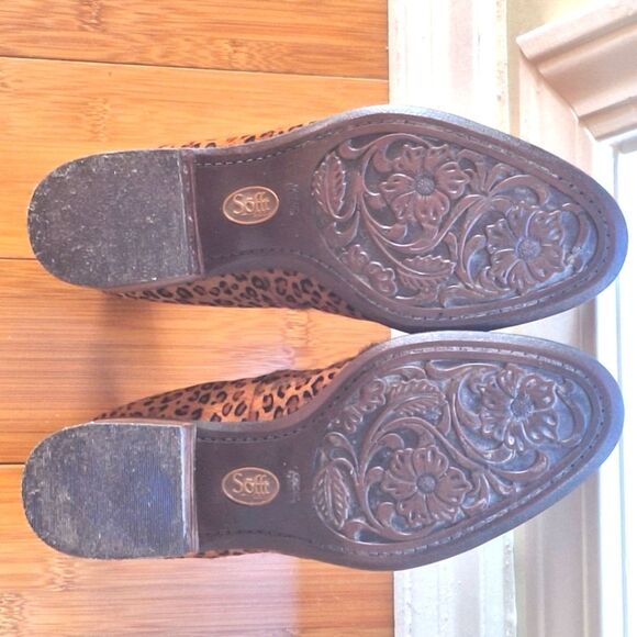 Sofft Severn Leopard Print Calf Hair Slip On Loafers Women's size 8.5M Excellent - Picture 6 of 8